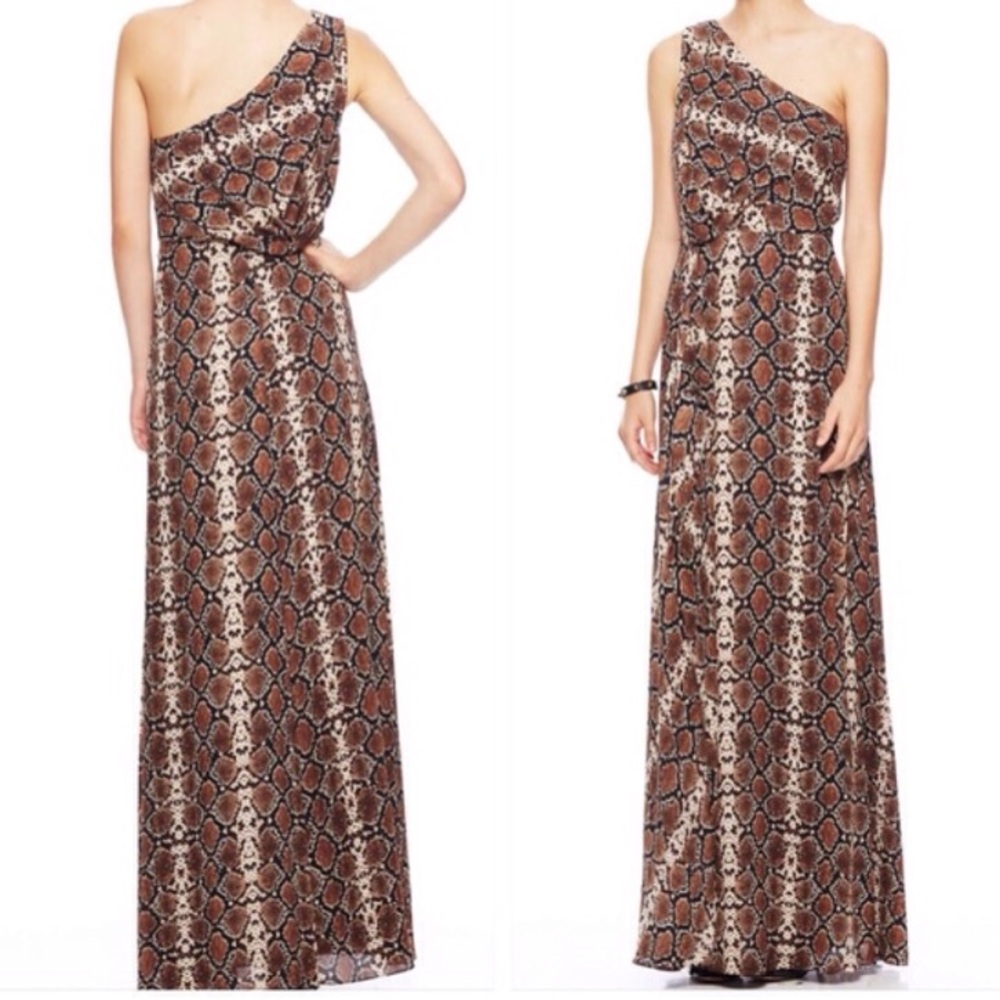 Sexy and sophisticated BCBG snake print dress
